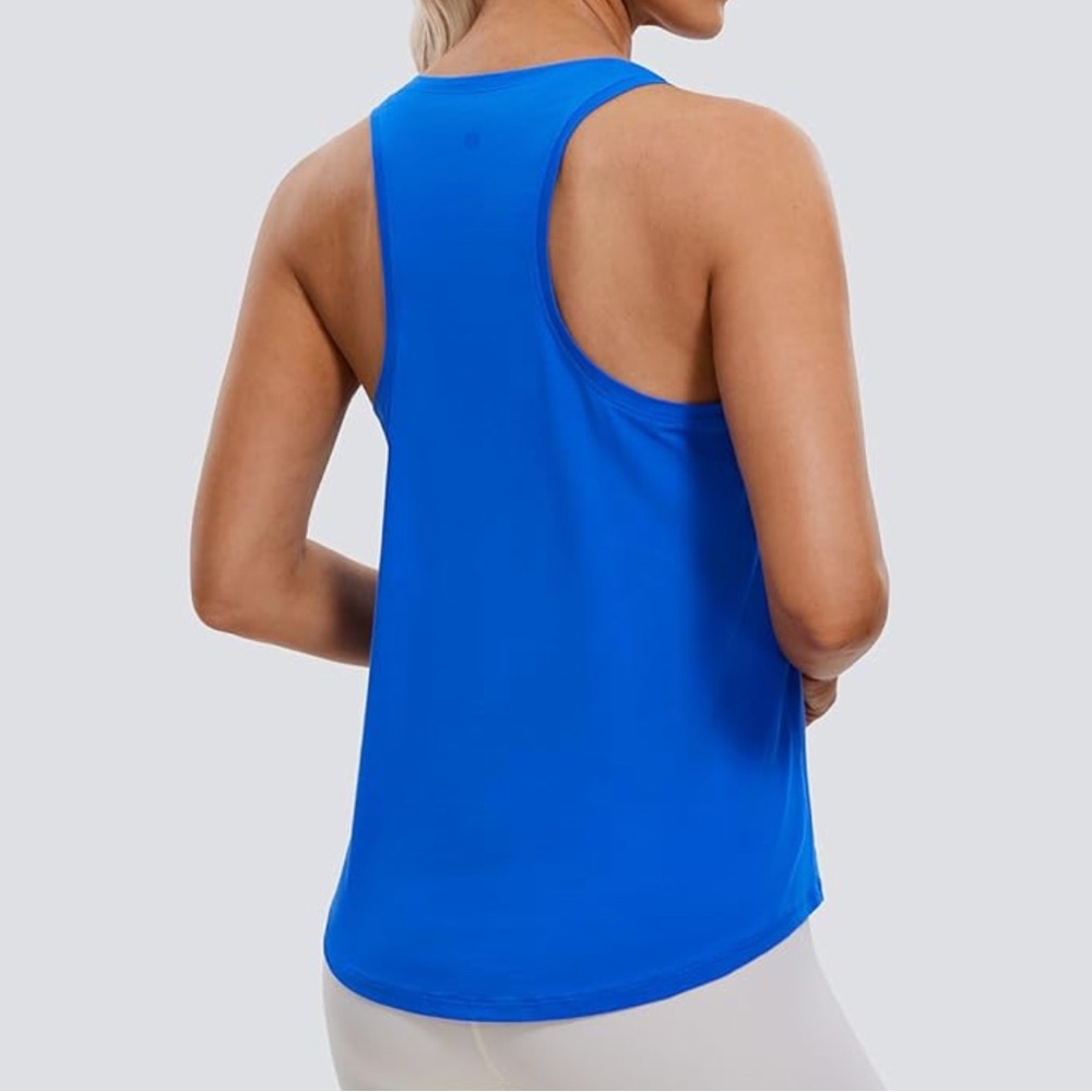 New with tags CRZ YOGA Womens Pima Cotton Racerback Workout tank top - Picture 2 of 4